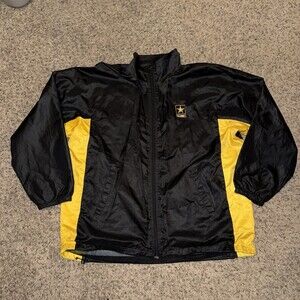 Vintage Oarsman 913 U.S. Army Yellow Gold Black Jacket Coat Men Size 2X-Large